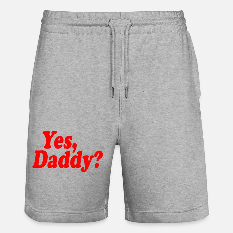 Yes daddy - Stanley/Stella Unisex Bio Joggingshorts Trainer  - Grau meliert