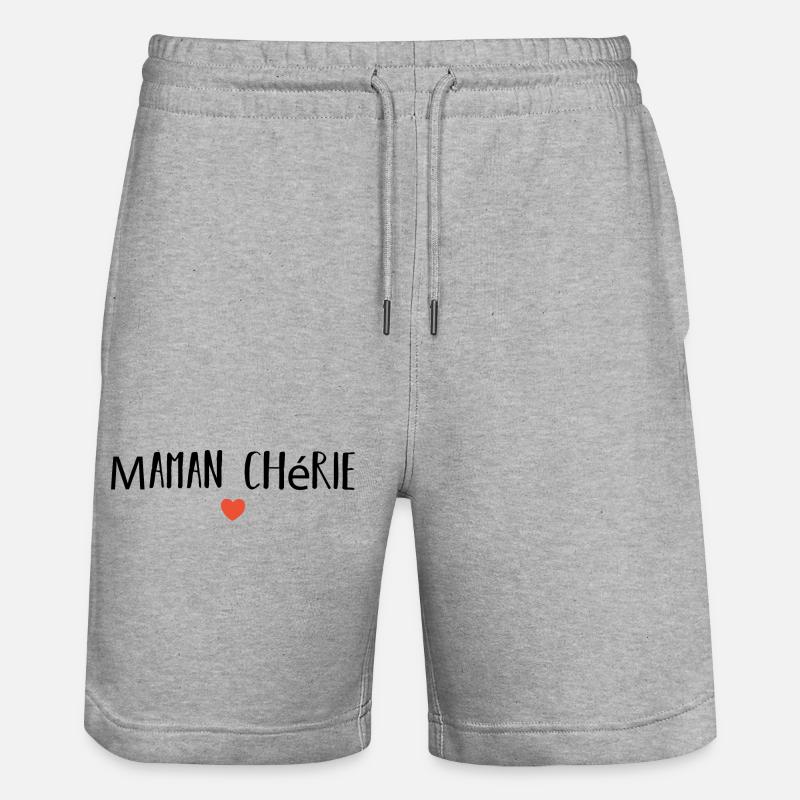 Geliebte Mutter - Stanley/Stella Unisex Bio Joggingshorts Trainer  - Grau meliert