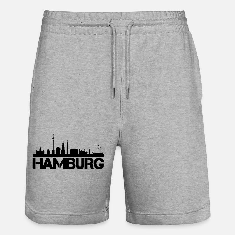 Horizon de Hambourg - Short de jogging bio TRAINER Stanley/Stella unisexe - gris chiné