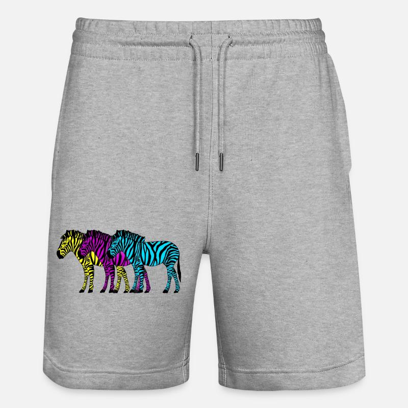 Zèbres - Short de jogging bio TRAINER Stanley/Stella unisexe - gris chiné