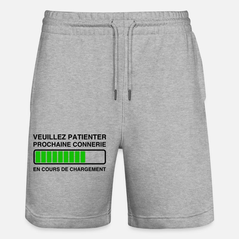 Please Wait Next in progress - Stanley/Stella Trainer Unisex Organic Jogging Shorts - heather grey