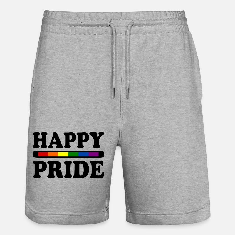 Happy pride - Short de jogging bio TRAINER Stanley/Stella unisexe - gris chiné