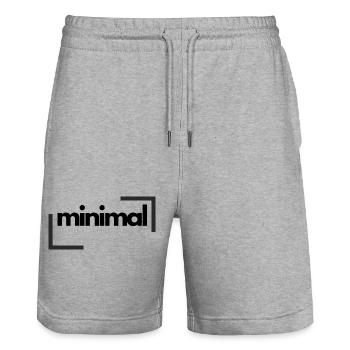 Minimal - Stanley/Stella Unisex Bio Joggingshorts Trainer  - Grau meliert - Vorne - Nik (191cm) & Marisol (170cm)