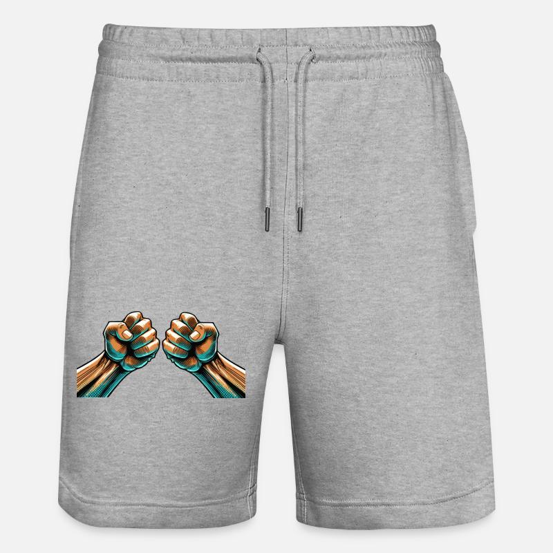 poing - Short de jogging bio TRAINER Stanley/Stella unisexe - gris chiné