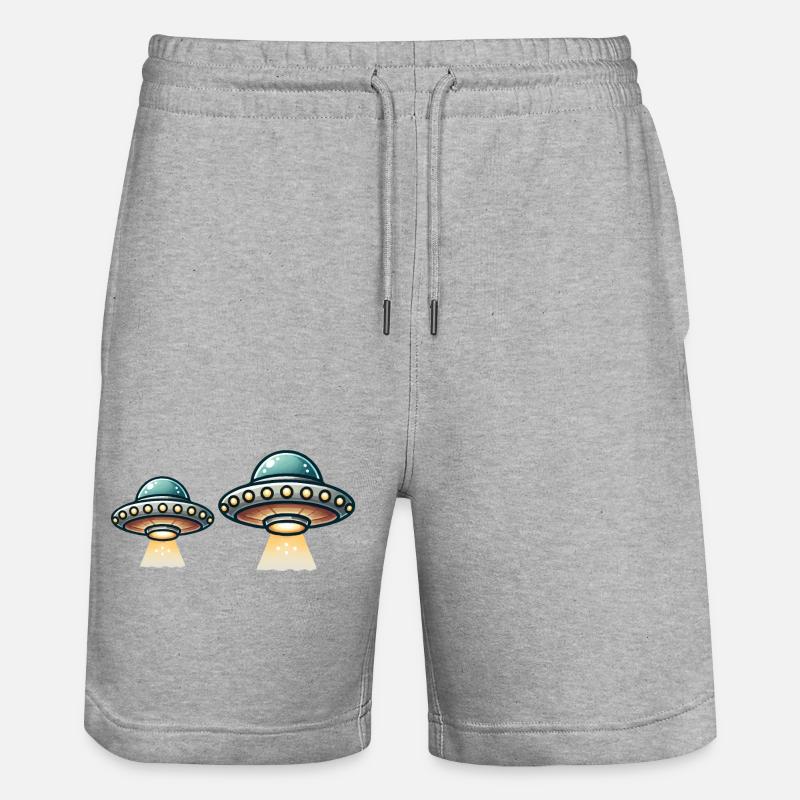 ufo 2 - Stanley/Stella Unisex Bio Joggingshorts Trainer  - Grau meliert