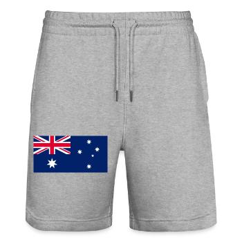 Australie - Short de jogging bio TRAINER Stanley/Stella unisexe - gris chiné - Devant - Nik (191cm) & Marisol (170cm)