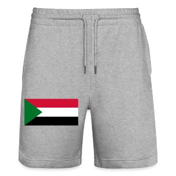 Sudan - Stanley/Stella Unisex Bio Joggingshorts Trainer  - Grau meliert - Vorne - Nik (191cm) & Marisol (170cm)