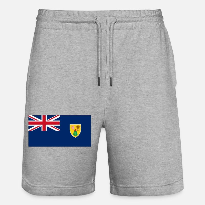 Îles Turques-et-Caïques - Short de jogging bio TRAINER Stanley/Stella unisexe - gris chiné