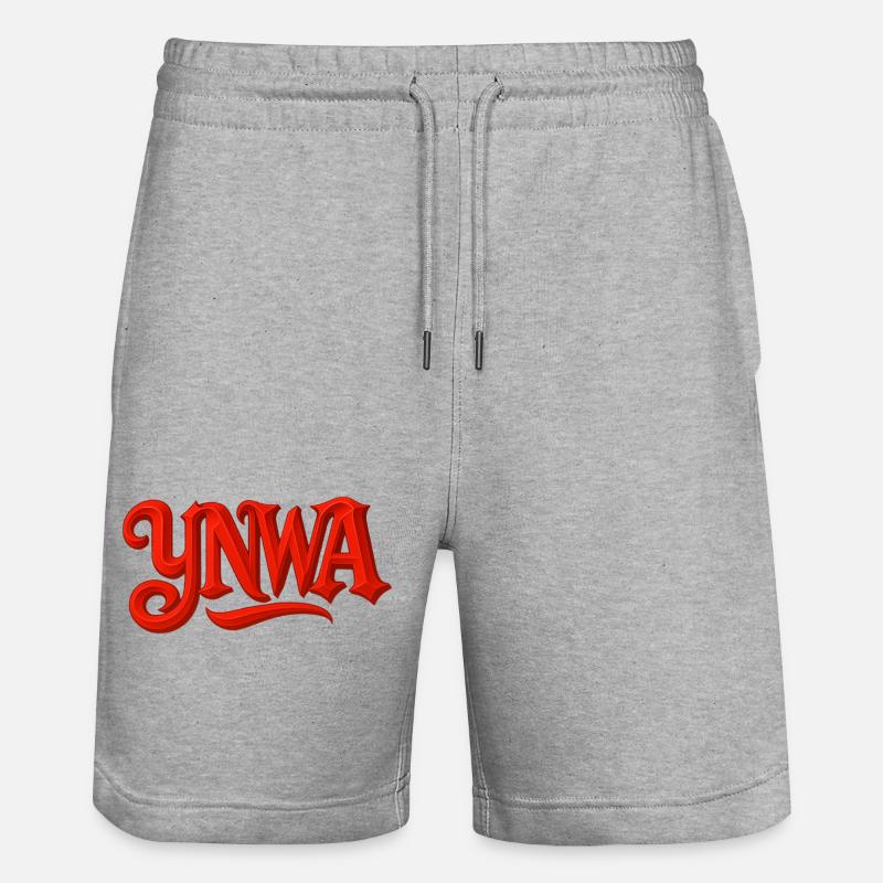 Ynwa - Short de jogging bio TRAINER Stanley/Stella unisexe - gris chiné
