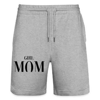 Girl Mom Geschenk Muttertag - Stanley/Stella Unisex Bio Joggingshorts Trainer  - Grau meliert - Vorne - Nik (191cm) & Marisol (170cm)