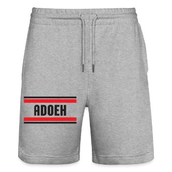 INDONET ADOEH - Short de jogging bio TRAINER Stanley/Stella unisexe - gris chiné - Devant - Nik (191cm) & Marisol (170cm)