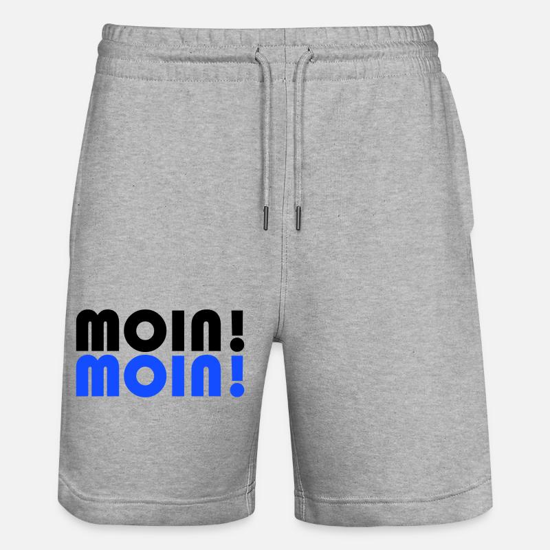 Moin Spruch - Stanley/Stella Unisex Bio Joggingshorts Trainer  - Grau meliert