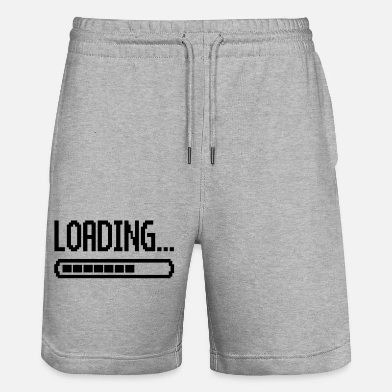 loading bar - Stanley/Stella Trainer Unisex Organic Jogging Shorts - heather grey