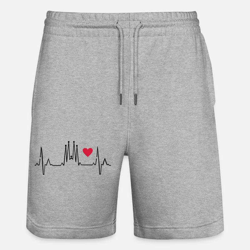 Barcelona - Short de jogging bio TRAINER Stanley/Stella unisexe - gris chiné