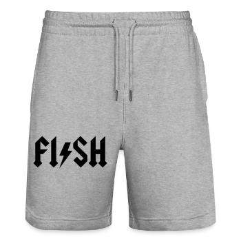 fish - Short de jogging bio TRAINER Stanley/Stella unisexe - gris chiné - Devant - Nik (191cm) & Marisol (170cm)