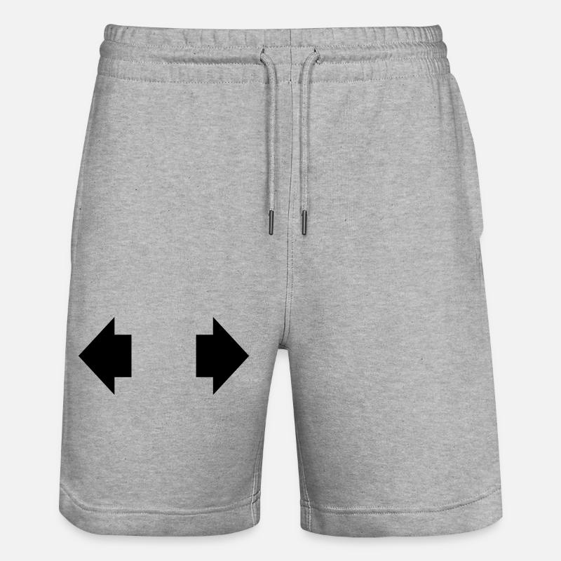 arrow left right - Short de jogging bio TRAINER Stanley/Stella unisexe - gris chiné