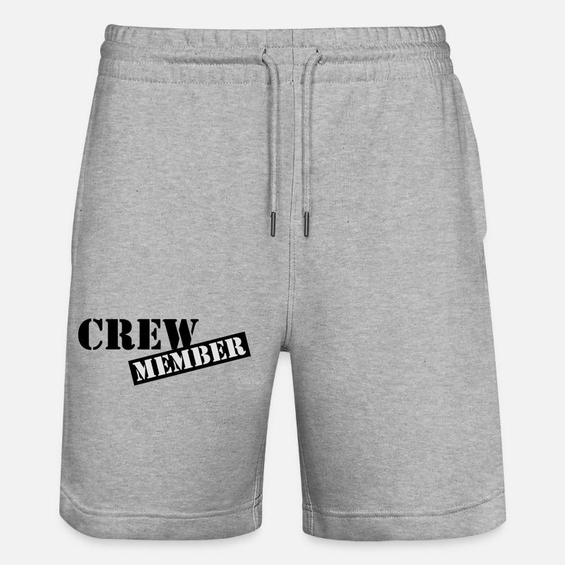 crew member - Stanley/Stella Unisex Bio Joggingshorts Trainer  - Grau meliert