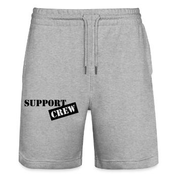 support crew - Stanley/Stella Unisex Bio Joggingshorts Trainer  - Grau meliert - Vorne - Nik (191cm) & Marisol (170cm)