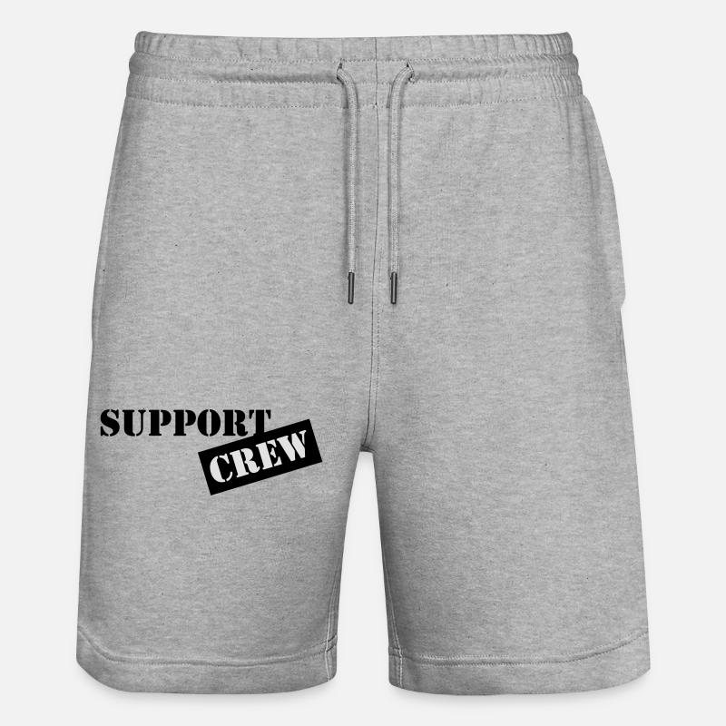 support crew - Stanley/Stella Unisex Bio Joggingshorts Trainer  - Grau meliert