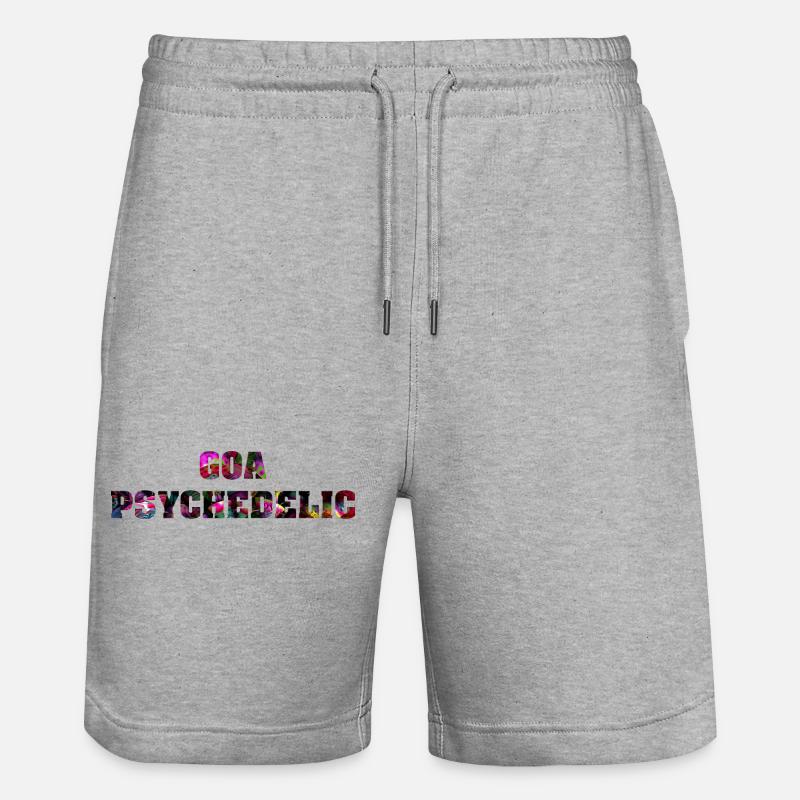 Goa psychedelic - Short de jogging bio TRAINER Stanley/Stella unisexe - gris chiné