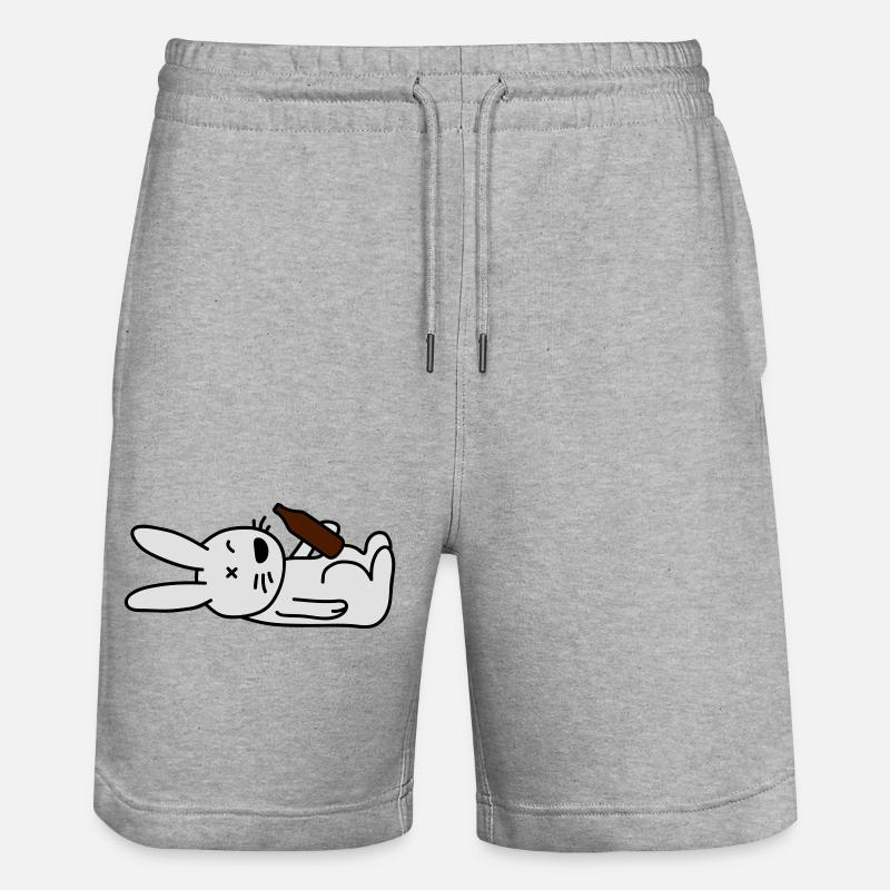 drunken_bunny - Stanley/Stella Unisex Bio Joggingshorts Trainer  - Grau meliert