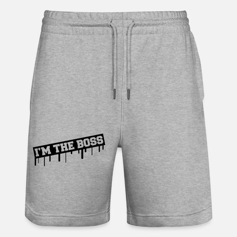 I'm The Boss Graffiti - Short de jogging bio TRAINER Stanley/Stella unisexe - gris chiné