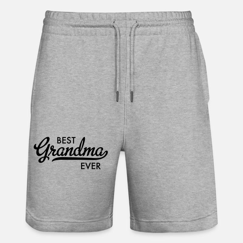 grand-mère - Short de jogging bio TRAINER Stanley/Stella unisexe - gris chiné