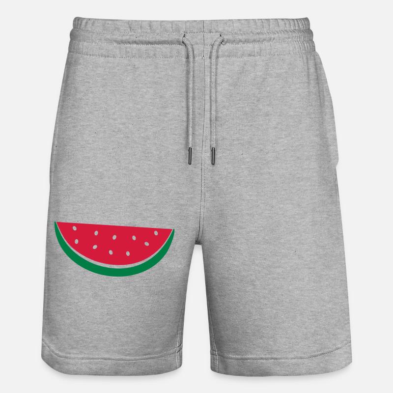 Melons conception de disque - Short de jogging bio TRAINER Stanley/Stella unisexe - gris chiné