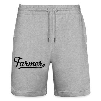 FARMER - Stanley/Stella Unisex Bio Joggingshorts Trainer  - Grau meliert - Vorne - Nik (191cm) & Marisol (170cm)