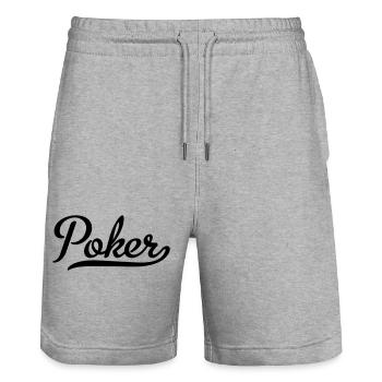 poker - Short de jogging bio TRAINER Stanley/Stella unisexe - gris chiné - Devant - Nik (191cm) & Marisol (170cm)
