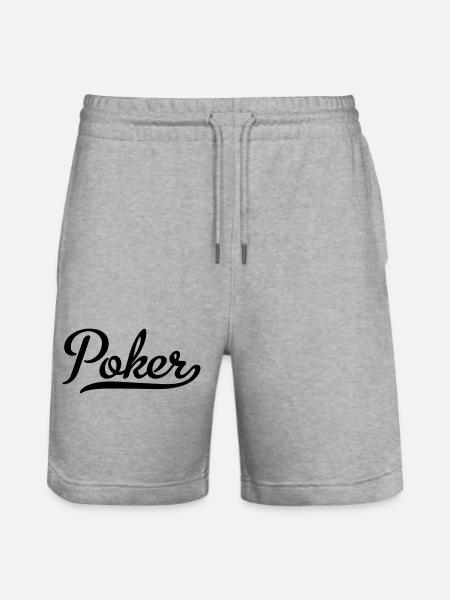poker - Stanley/Stella Trainer Unisex Organic Jogging Shorts - heather grey