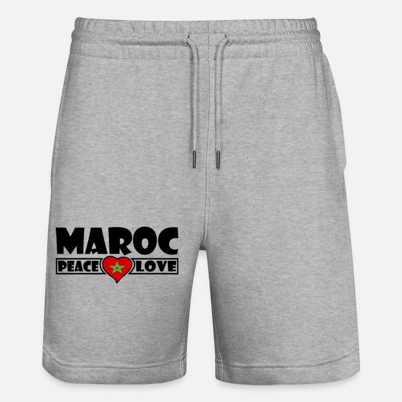 Maroc - Short de jogging bio TRAINER Stanley/Stella unisexe - gris chiné