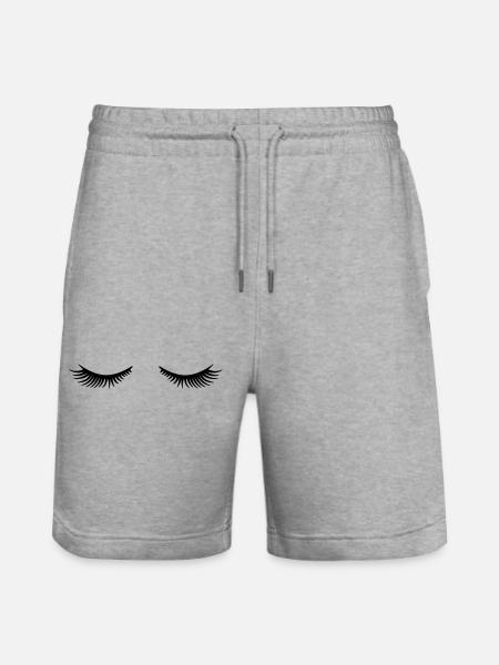 Eyelashes - Stanley/Stella Trainer Unisex Organic Jogging Shorts - heather grey