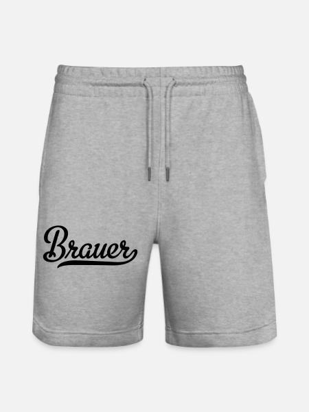 Brauer - Stanley/Stella Unisex Bio Joggingshorts Trainer - Grau meliert