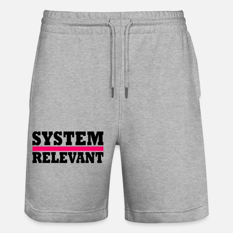 System relevant - Stanley/Stella Unisex Bio Joggingshorts Trainer  - Grau meliert