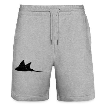 Eagle rays in flight mode - Stanley/Stella Trainer Unisex Organic Jogging Shorts - heather grey - Front - Nik (191cm) & Marisol (170cm)