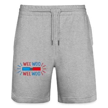 weewoo - Stanley/Stella Unisex Bio Joggingshorts Trainer  - Grau meliert - Vorne - Nik (191cm) & Marisol (170cm)