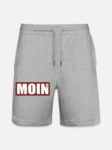 MOIN - Norddeutsch - Stanley/Stella Unisex Bio Joggingshorts Trainer  - Grau meliert
