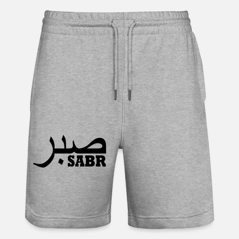 Sabr صبر - Short de jogging bio TRAINER Stanley/Stella unisexe - gris chiné