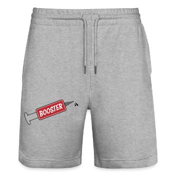 Spritze Impfstoff Booster - Stanley/Stella Unisex Bio Joggingshorts Trainer  - Grau meliert - Vorne - Nik (191cm) & Marisol (170cm)