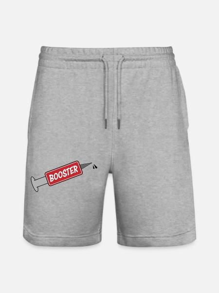 Spritze Impfstoff Booster - Stanley/Stella Unisex Bio Joggingshorts Trainer  - Grau meliert
