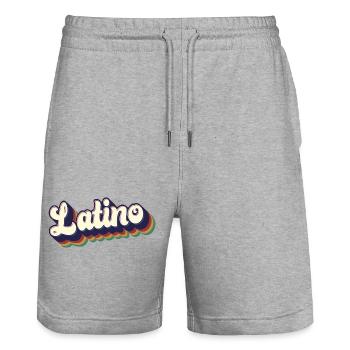 Latino - Proud Mexican Spanish Hispanic Root Men - Stanley/Stella Trainer Unisex Organic Jogging Shorts - heather grey - Front - Nik (191cm) & Marisol (170cm)