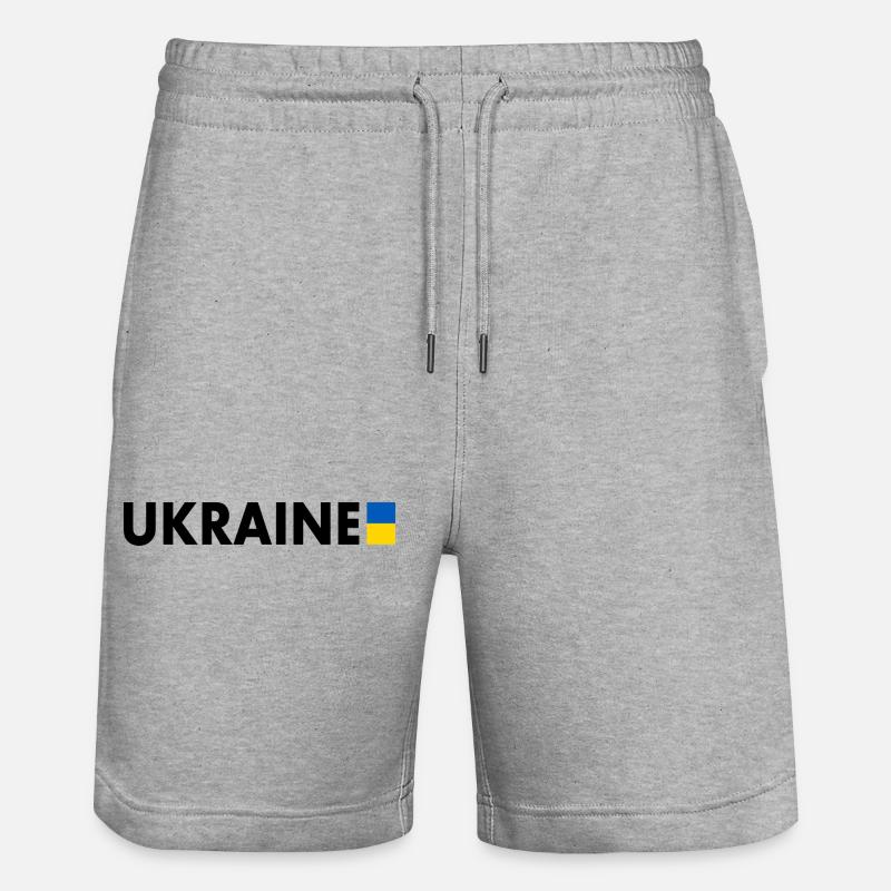 Ukraine - Short de jogging bio TRAINER Stanley/Stella unisexe - gris chiné