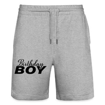 Birthday Boy - Geburtstagsparty Geschenk für Kinder Jungen - Stanley/Stella Unisex Bio Joggingshorts Trainer  - Grau meliert - Vorne - Nik (191cm) & Marisol (170cm)