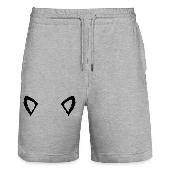 Tier 2 Ears - Stanley/Stella Trainer Unisex Organic Jogging Shorts - heather grey - Front - Nik (191cm) & Marisol (170cm)