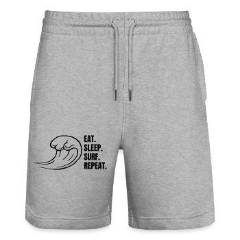 Surfer Surf Surfboard Moniteur de surf Surf - Short de jogging bio TRAINER Stanley/Stella unisexe - gris chiné - Devant - Nik (191cm) & Marisol (170cm)