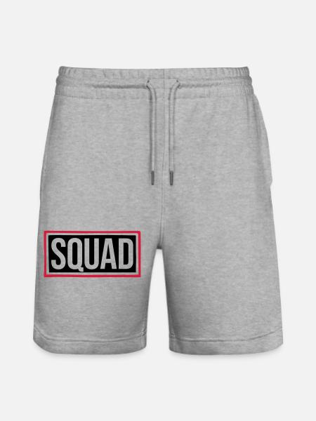Squad Text Leader Shield - Stanley/Stella Trainer Unisex Organic Jogging Shorts - heather grey