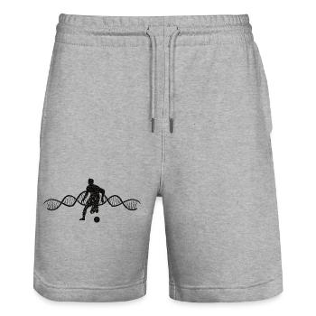 Fußball Fußballtrainer Fußballer Fußballspieler - Stanley/Stella Unisex Bio Joggingshorts Trainer  - Grau meliert - Vorne - Nik (191cm) & Marisol (170cm)