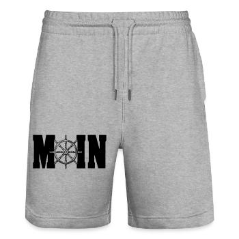 moin 4 - Stanley/Stella Unisex Bio Joggingshorts Trainer  - Grau meliert - Vorne - Nik (191cm) & Marisol (170cm)