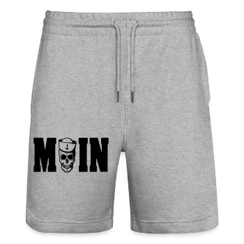 moin 5 - Stanley/Stella Unisex Bio Joggingshorts Trainer  - Grau meliert - Vorne - Nik (191cm) & Marisol (170cm)